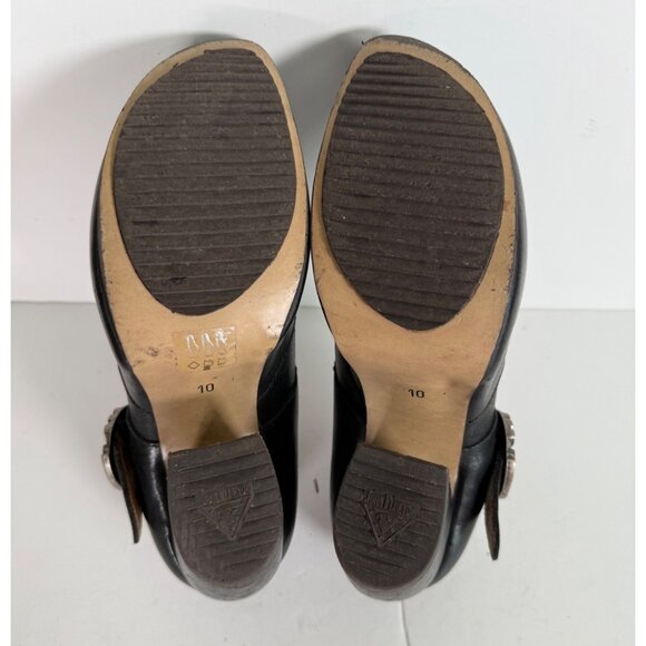 John Fluevog Leather Prepare Leader Platform Mary Jane Heels Black - Picture 7 of 12